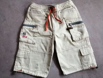 Bermuda kaki clair et orange Taille 4 ans Complices