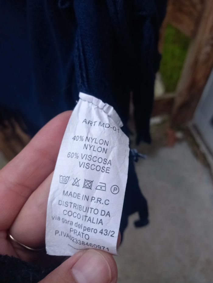 Poncho femme bleu - photo numéro 3