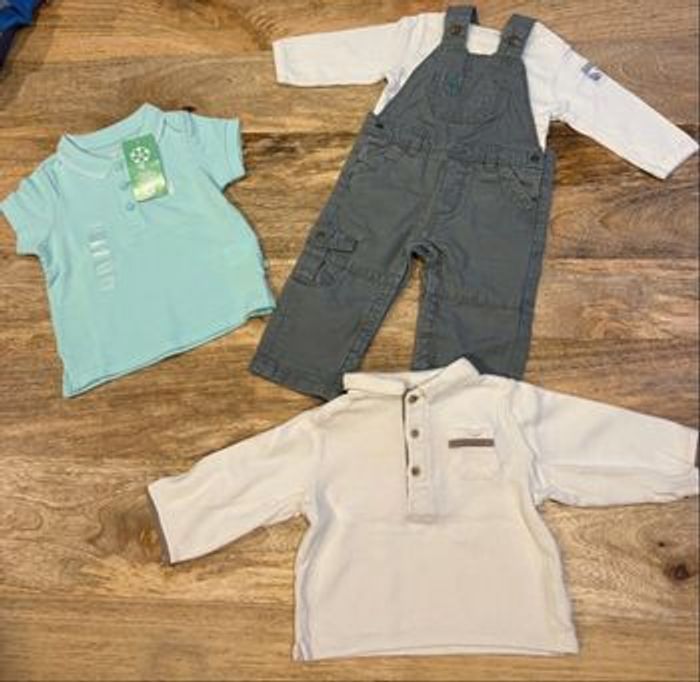 Lot 4 vêtement garçon OBAIBI en 6 mois 100% coton