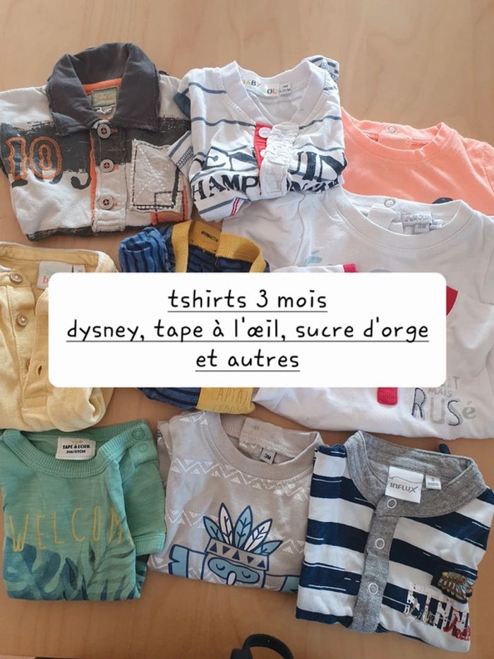 9 t-shirts garçon 3 mois