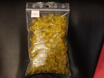 Lot 100 têtes jaune transparent Lego - jamais utilisés - parfait état - vrai Lego