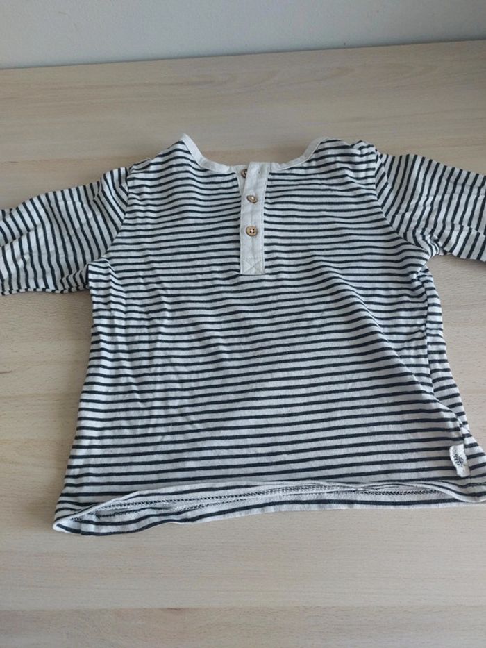 Tee-shirt manche longue à rayures