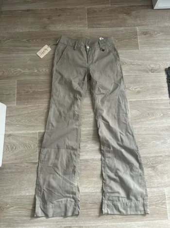 Pantalon School rag Paulot wide leg kaki/beige bootcut casual 27