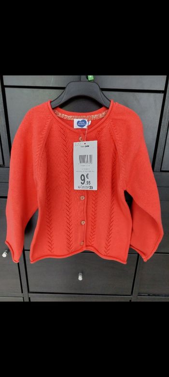 Veste rouge fille 24 mois