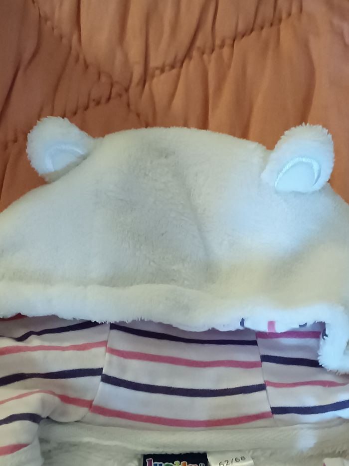 Manteau polaire blanc  9/12 mois - photo numéro 6