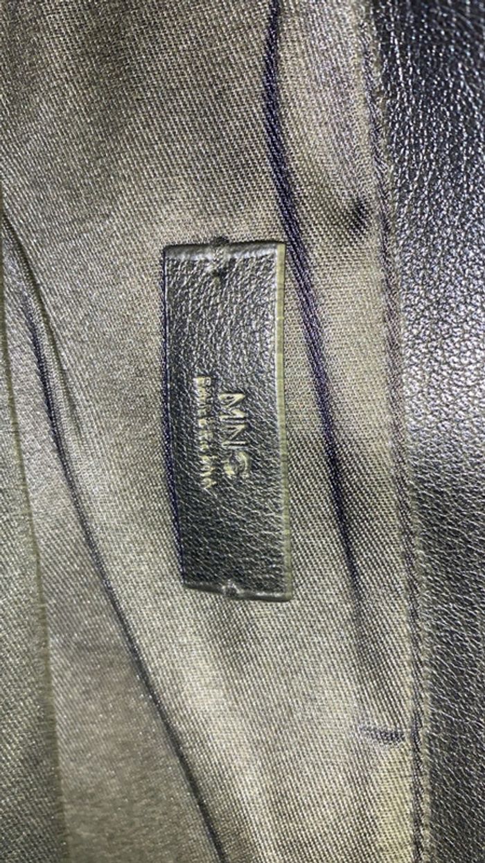 Sac cuir noir avec chaîne dorée Mango - photo numéro 4