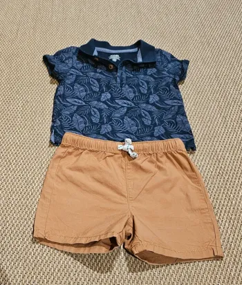Joli ensemble été 18 mois short + polo Kiabi