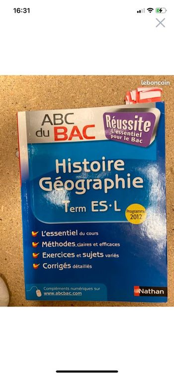 ABC du bac histoire géographie terminal es.L