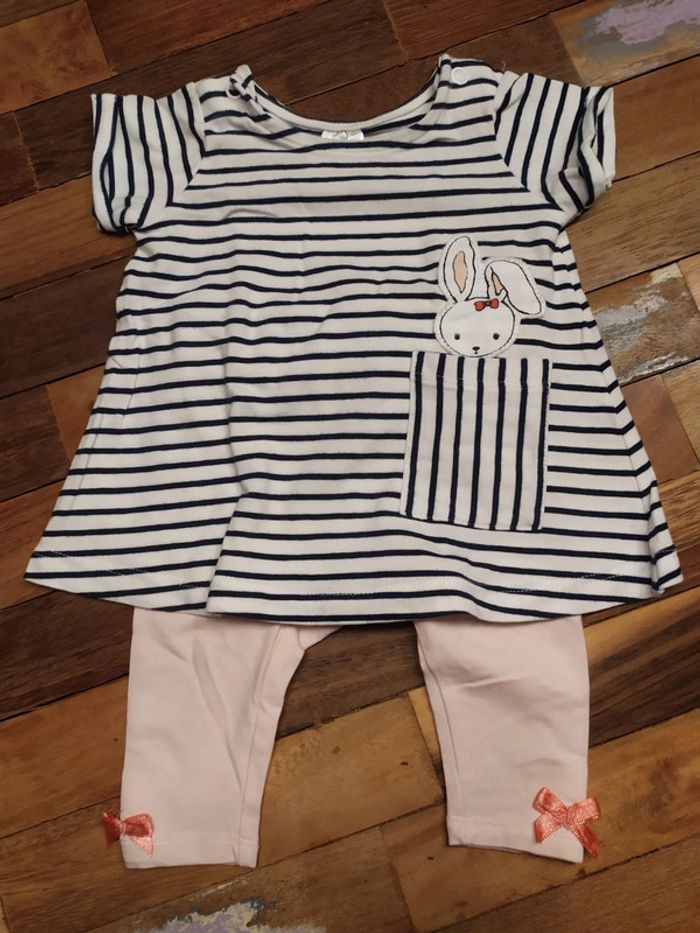 Ensemble robe manches courtes et legging T50