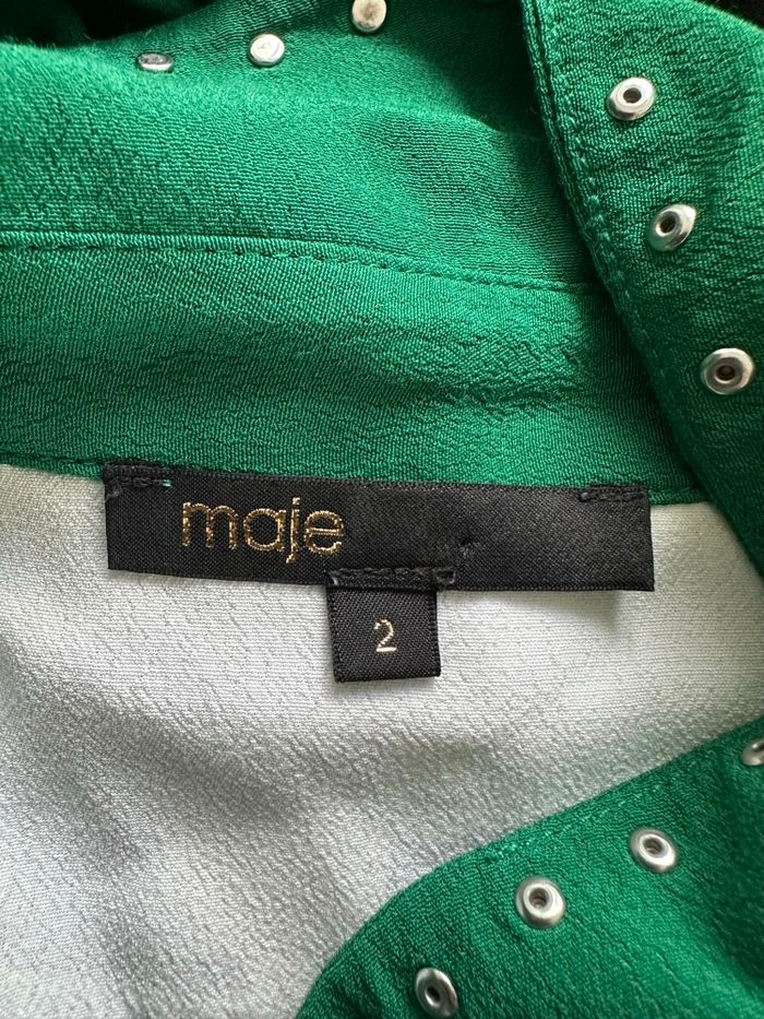 Chemise brodée verte et noire Cloevi Maje T2 38 M - photo numéro 8
