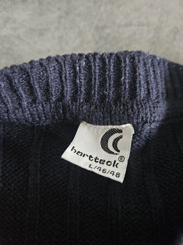 Pull décontracté en mailles à rayures homme - Taille L 46 / 48 - Bartteck - Marine - photo numéro 3