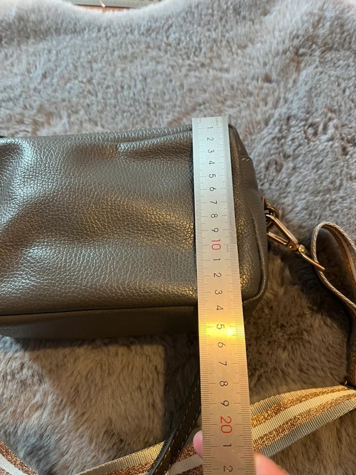 Joli sac cuir gris - photo numéro 10