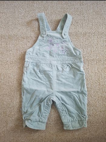 Salopette bébé verte, 6 mois