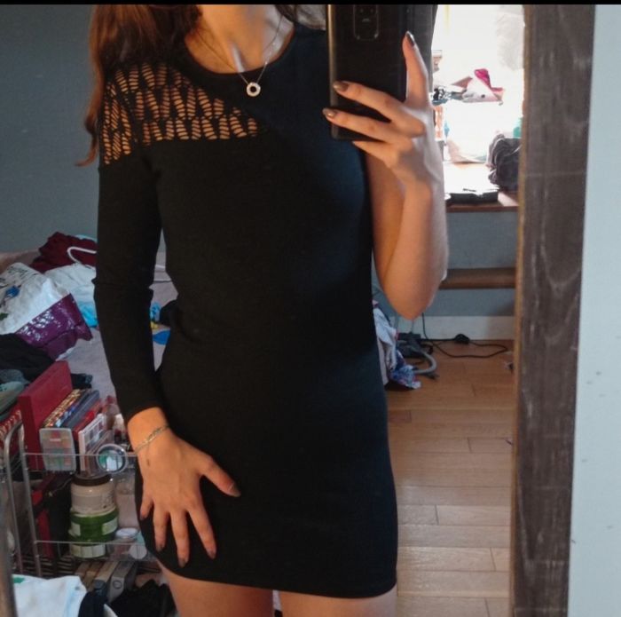 Robe noir asymétrique
