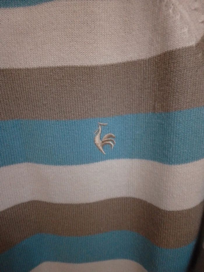 Pull à bandes bleues/grises T.14 ans - Le Coq Sportif - photo numéro 8