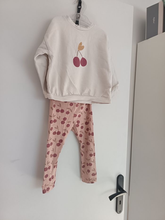 Ensemble côtelé Kiabi cerises 36 mois - photo numéro 5