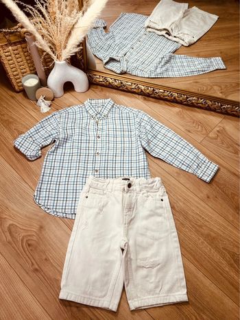 Taille 6 ans ensemble 2p été garçon Cyrillus Kiabi bleu bleu * carreaux chic * 💙