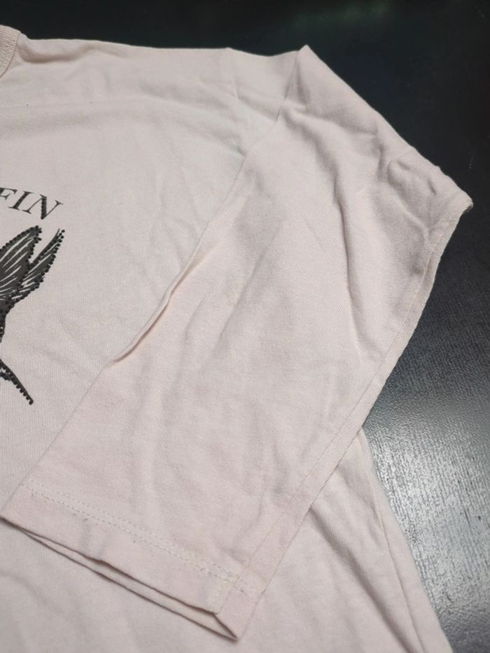 T-shirt rose Zara amour sans fin strass 8 ans manches longues - photo numéro 3