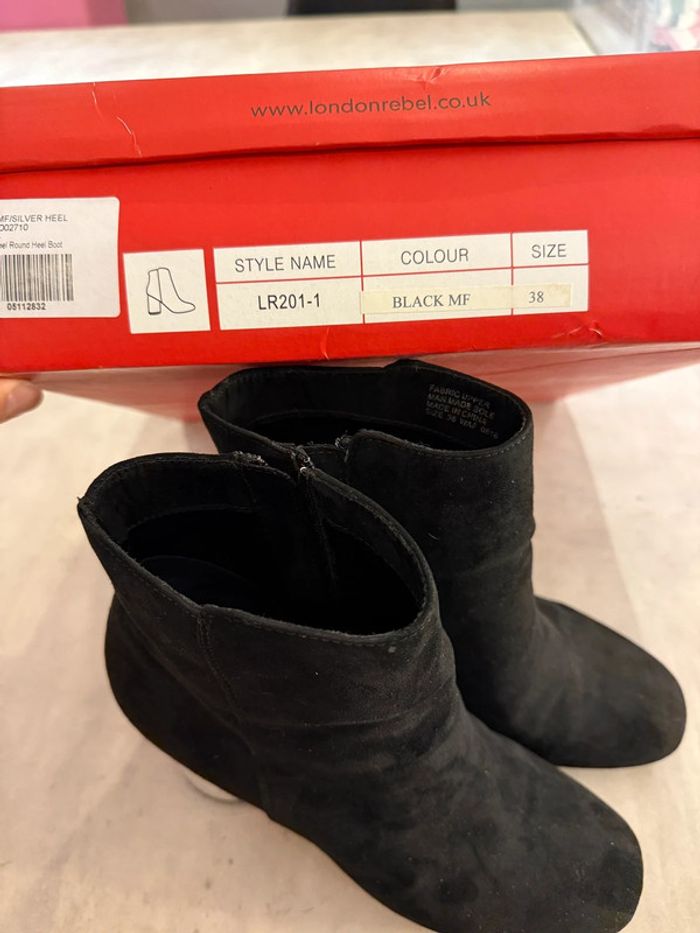 Bottines à talons argentés London Rebel pointure 38 - photo numéro 8
