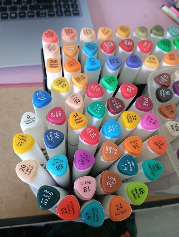 90 Crayons aquamarker triangle le lot ou à l'unité - photo numéro 3