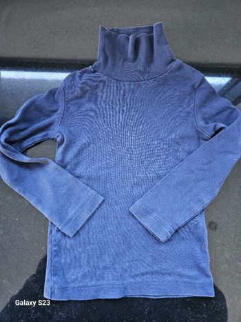 Sous Pull roulé bleu marine