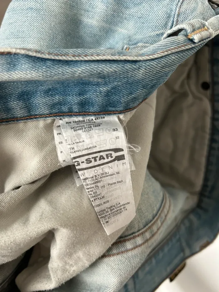 Jean pantalon gstar slim skinny bleu destroy denim Pantalones de mezclilla pantaloni Spijker - photo numéro 8