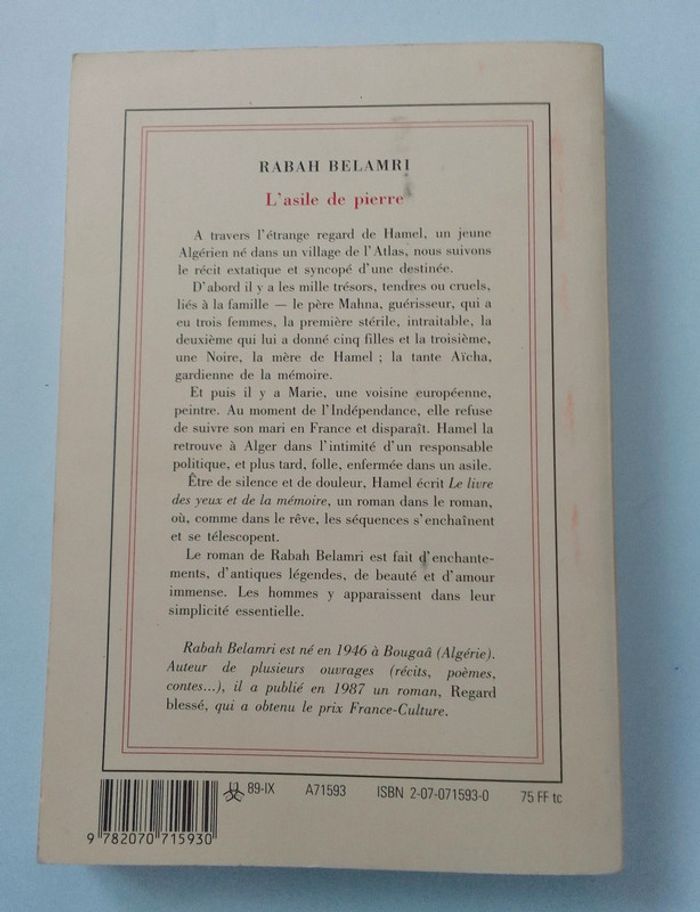 Rabah Belamri - L'asile de Pierre - photo numéro 2