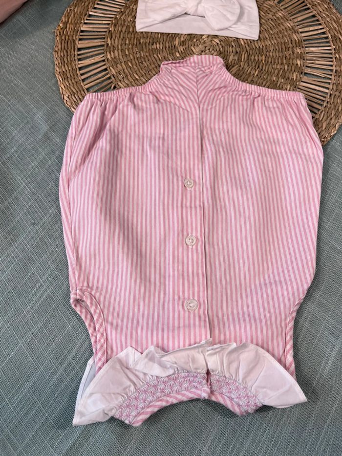 Barboteuse et bandeau taille 3-6 mois - photo numéro 6