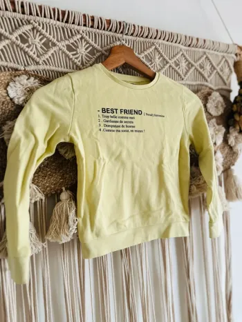 Sweat jaune 6 ans