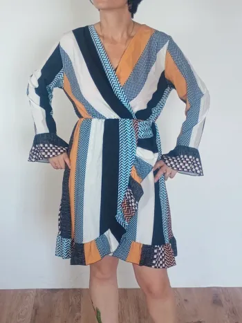 Robe à imprimé géométrique – Moda Italia – Taille l/xl