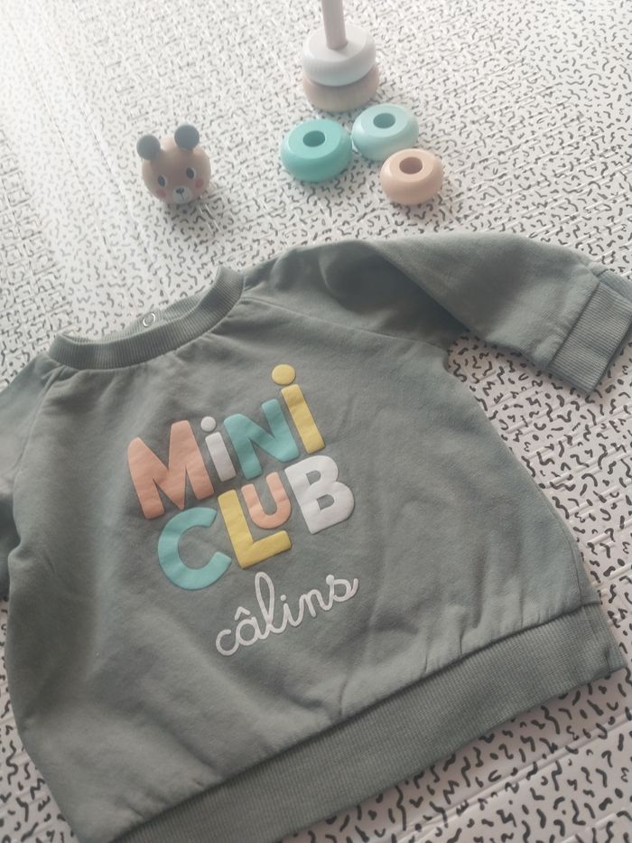Sweat bébé Mots d’Enfants – Mini Club câlins (6 mois) - photo numéro 3