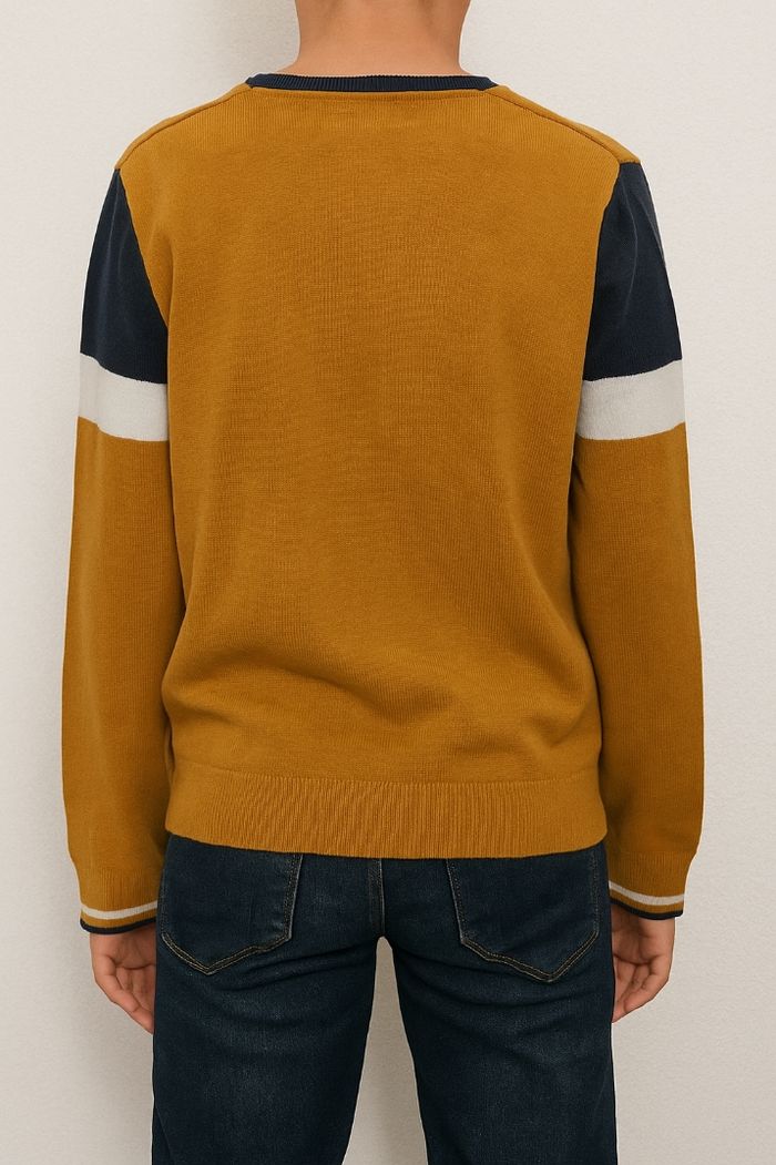 Pull unisex tex (Carrefour) Moutarde/Ocre "B Positive" - 9/10 Ans - Bon État - photo numéro 2