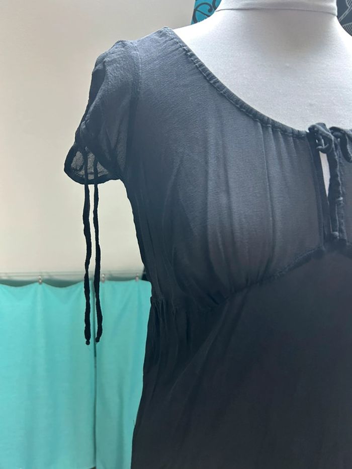 Chemise de nuit noire transparente - photo numéro 3