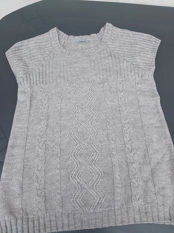 Pull manches courtes gris