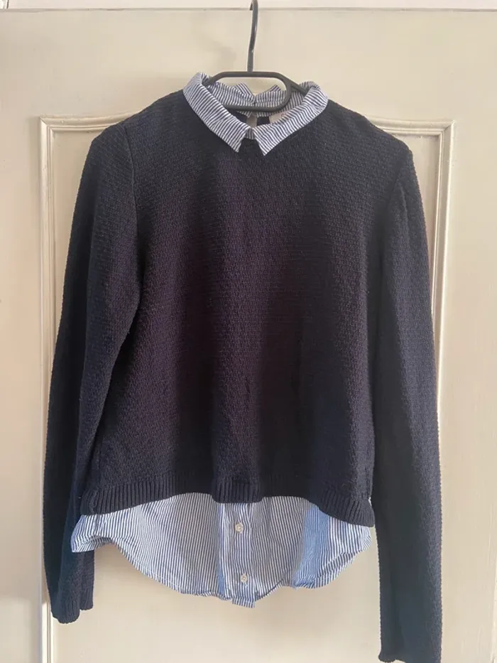 Pull col chemise S