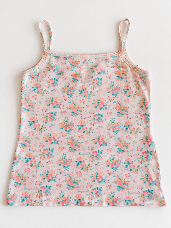 Débardeur fille, 8 ans. Motif fleurs. 