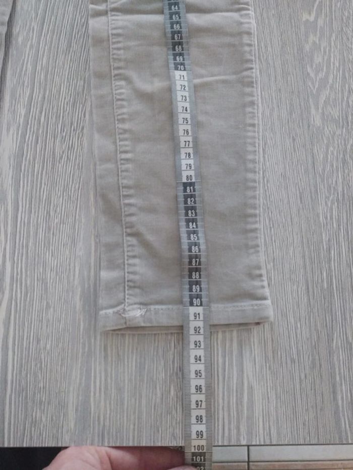 Pantalon velours côtelé Benetton crème taille 40 - photo numéro 6