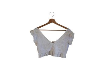 C7 top court blanc Pull&Bear M