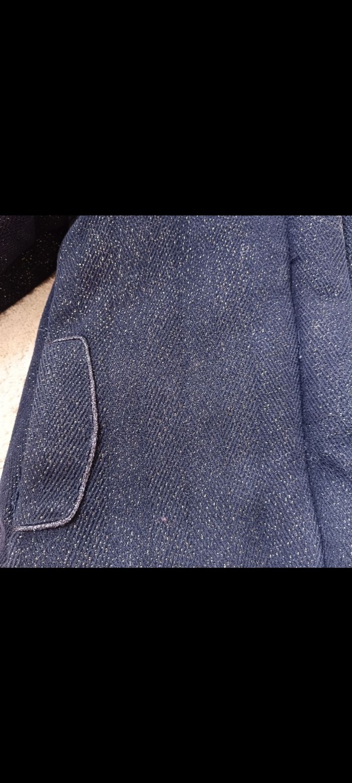 Manteau bleu marine avec paillettes TAO - photo numéro 2