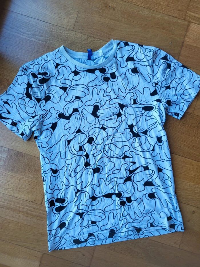 Tee shirt XS Mickey Disney blanc et noir
