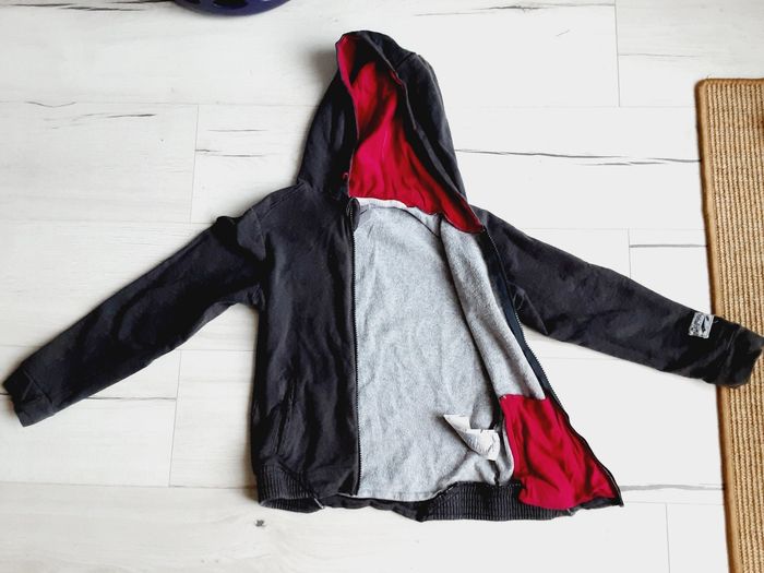 Vêtement fille gilet à capuche Oxylane gris 10 ans - photo numéro 5