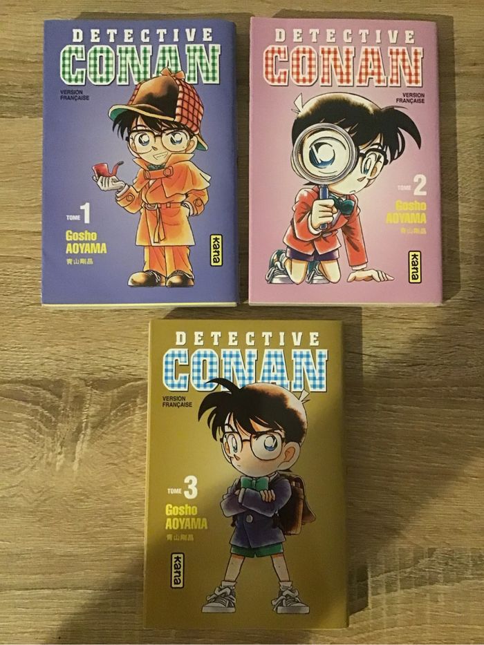 Lot 3 mangas Détective Conan livres collection Kana