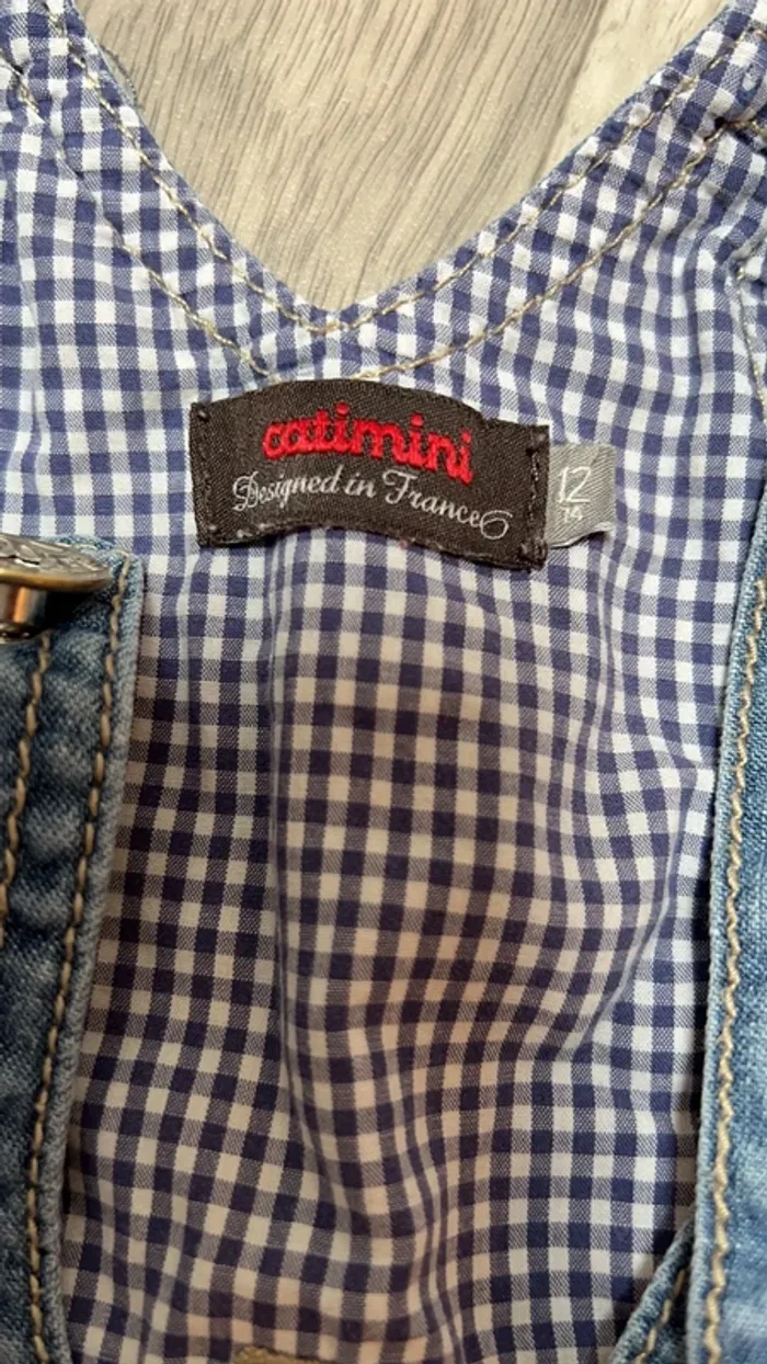 Salopette en jeans catimini - photo numéro 2