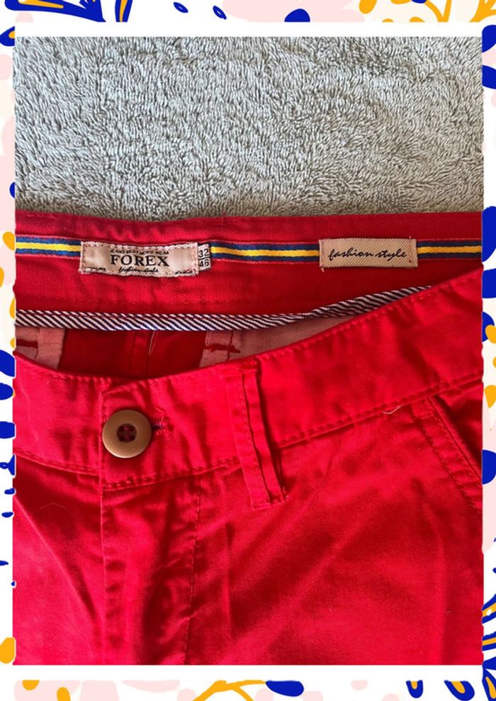 Short Homme Rouge Pétant – Forex – Taille 32/46 🩳 - photo numéro 3