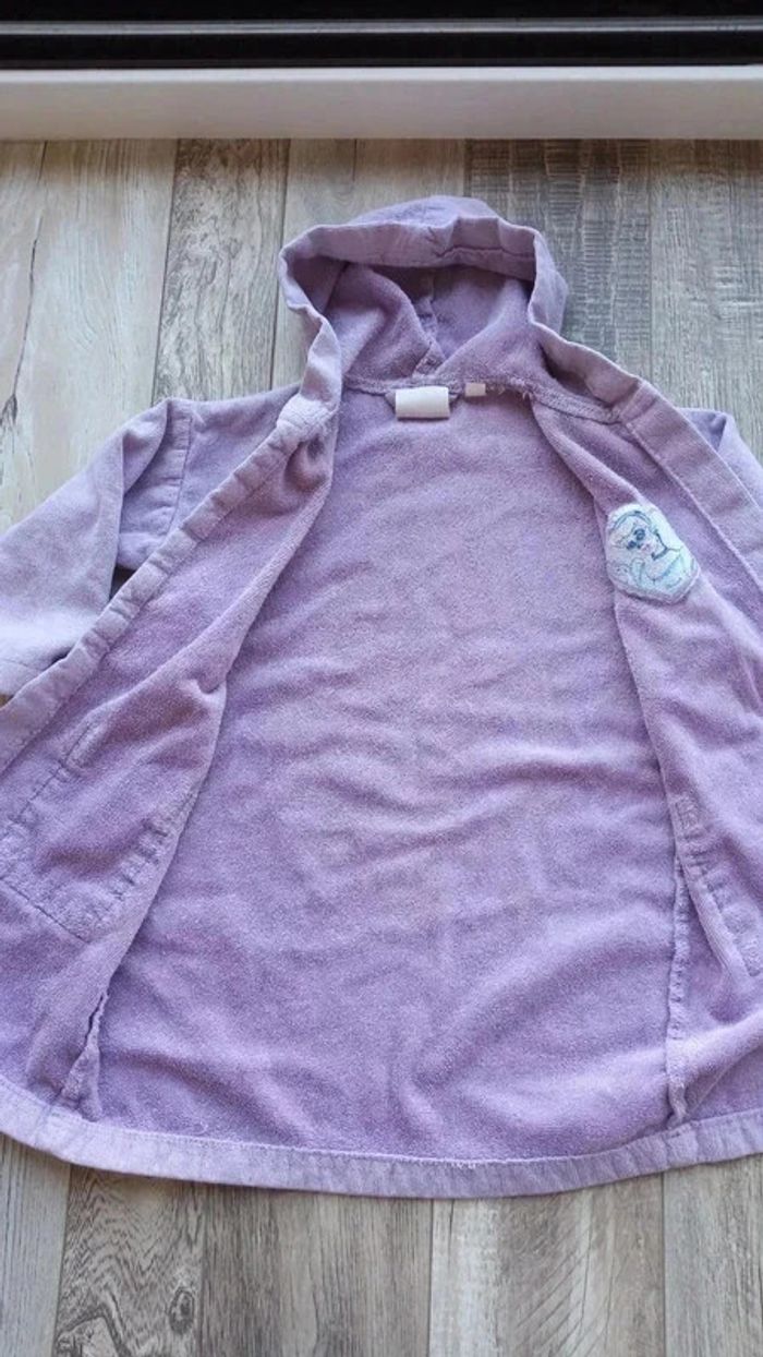 peignoir éponge cendrillon disney taille 2/4 ans - photo numéro 6