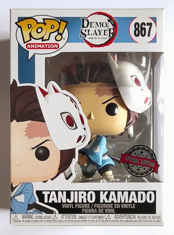 Funko POP Tanjiro Kamado Mask #867 Exclusive - Demon Slayer - Figurine Vinyle
