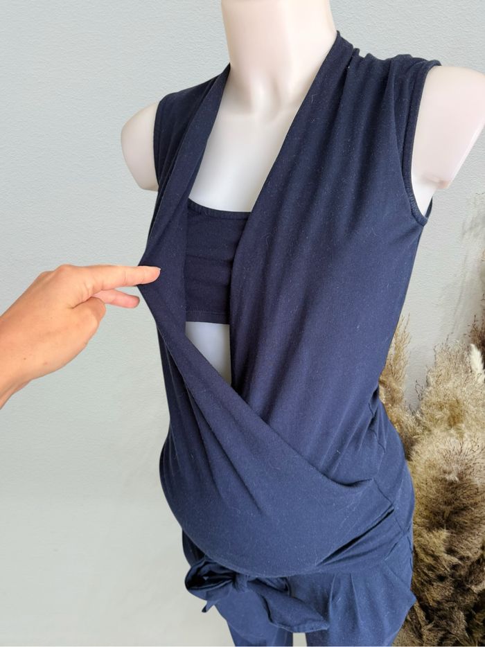 Combinaison grossesse & allaitement Envie de Fraise - taille 36/38 - bleu marine - photo numéro 3