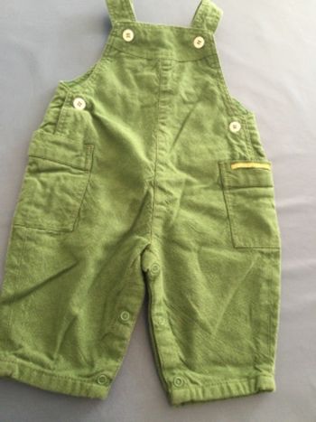 pantalon salopette 3 mois tex  double en vert aussi tbe