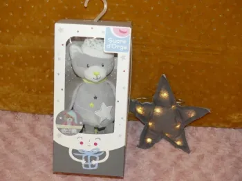 Doudou magidoux ours gris Sucre d'orge 🐻Neuf