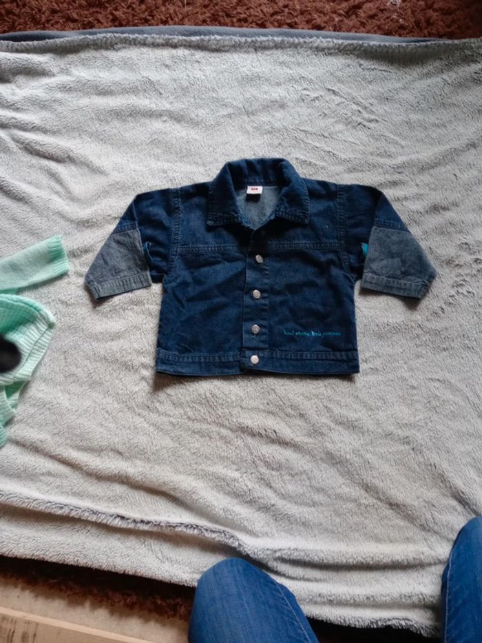 Pull et veste jean 18 mois lot de 2 c21 - photo numéro 2